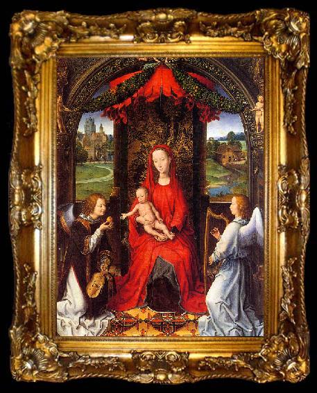 framed  Hans Memling Madonna and Child with Angels, ta009-2